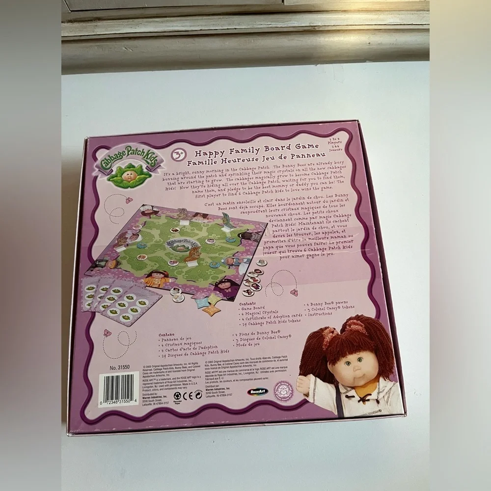 Vintage 2005 Cabbage Patch Kids Happy Family Board Game adoption game 2-4 player